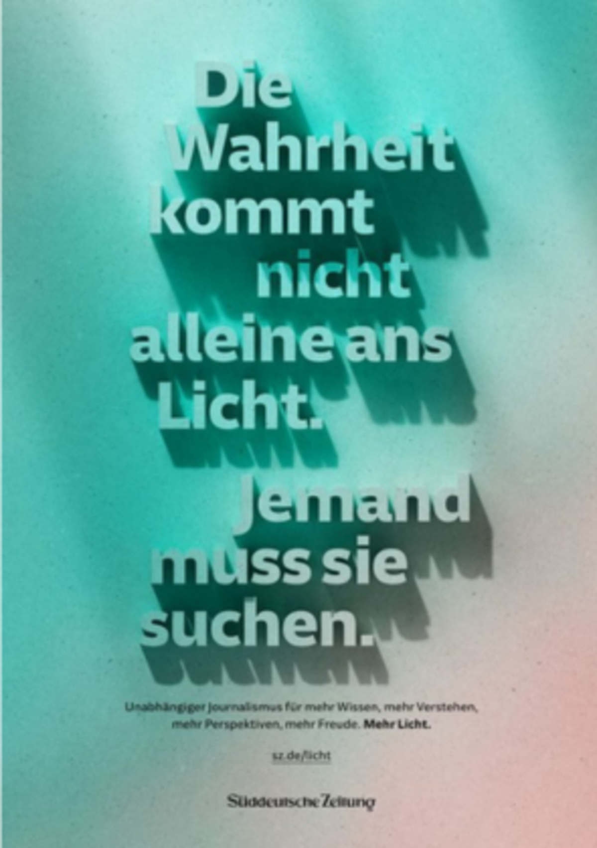 BDZV  „Süddeutsche Zeitung“: Kampagne „Mehr Licht“ betont Bedeutung von  unabhängigem Journalismus